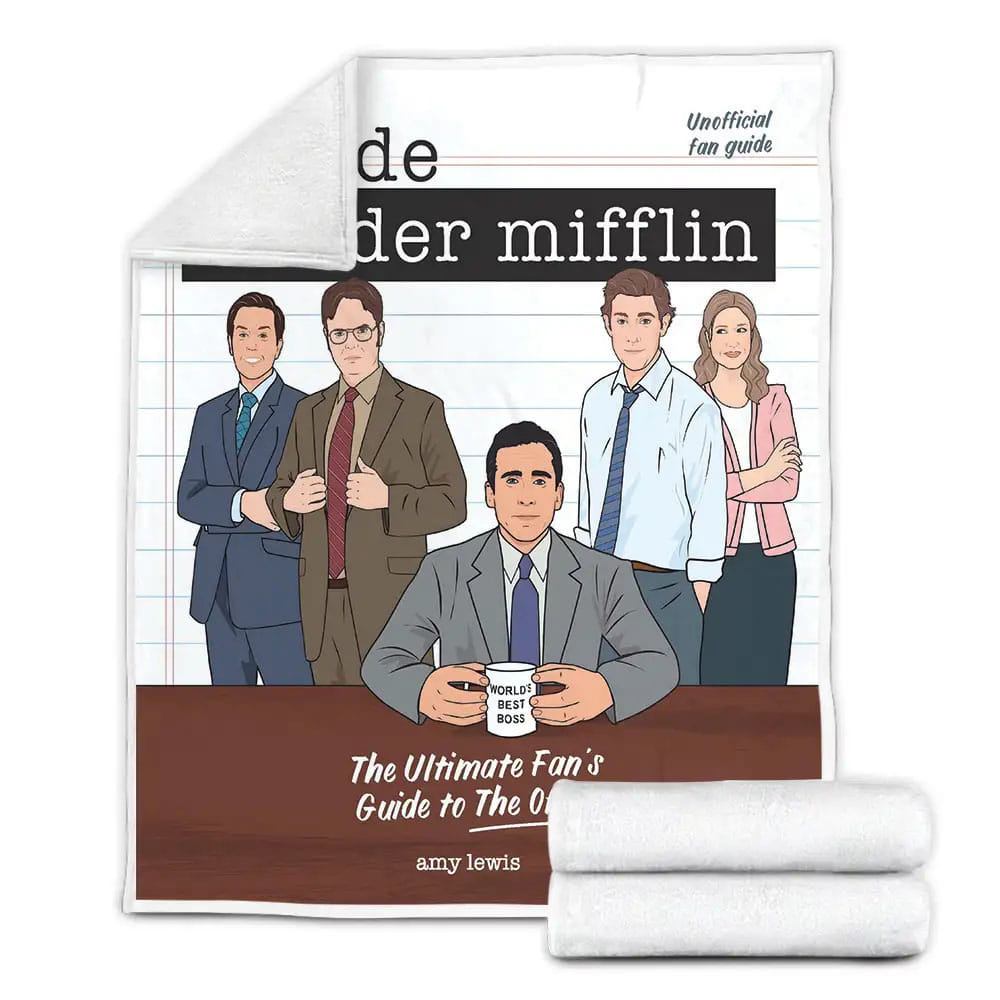 The Office  Inside Dunder Mifflin Fleece Blanket Gift For Christmas Thanksgiving Halloween