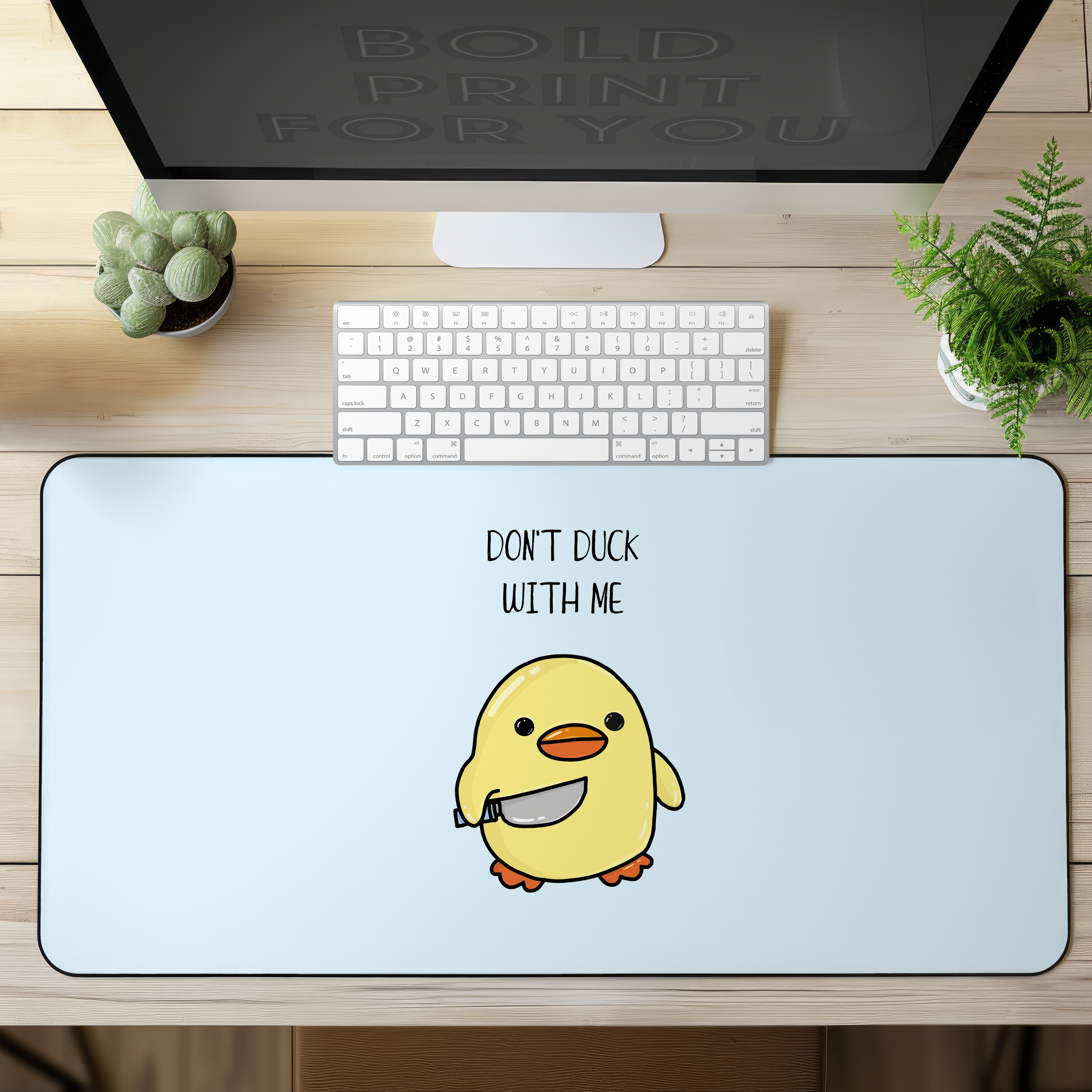 Allleftout Dont Duck With Me Desk Mat