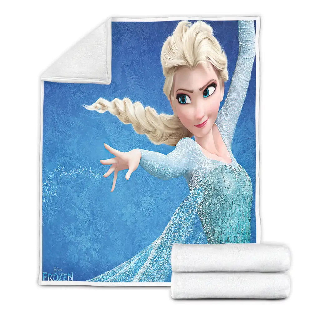 Disney Frozen Elsa Princess Fleece Blanket Gift For Birthday Halloween Christmas Thanksgiving