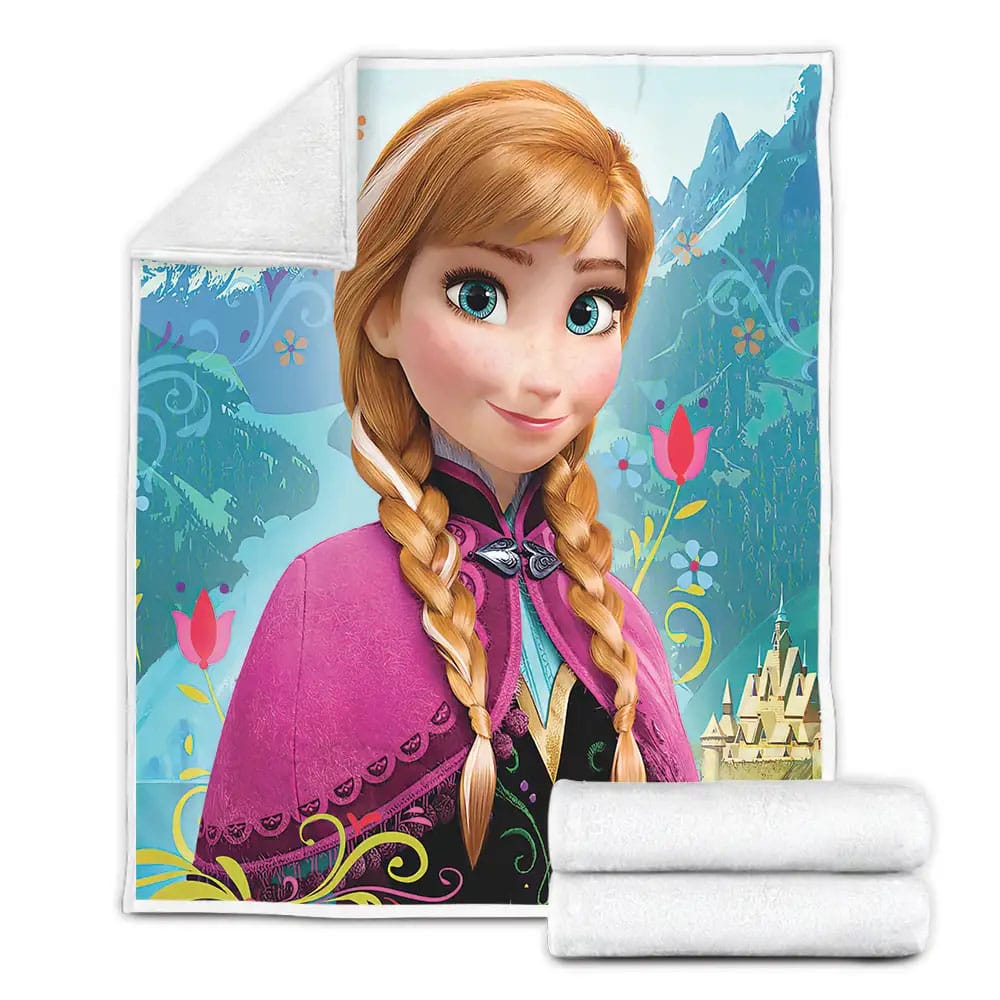 Frozen Anna Original Figure Fleece Blanket Gift For Birthday Halloween Christmas Thanksgiving