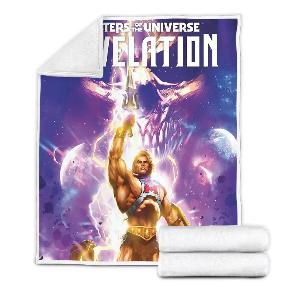 Masters Of The Universe Revelation He-Man Poster Fleece Blanket Gift For Wife Husband Besties