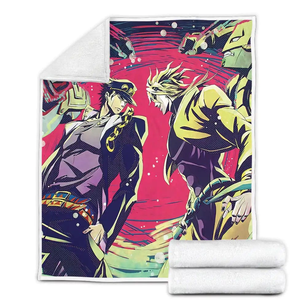 Jojo Bizarre Adventure Jotaro Kujo Fleece Blanket Gift For Christmas Thanksgiving Halloween
