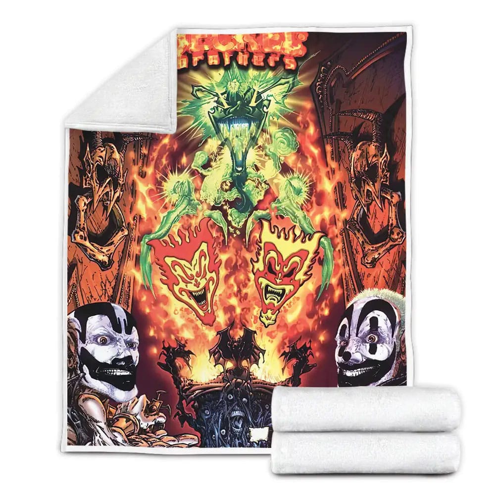 Jeckel Brothers Insane Clown Posse Fleece Blanket Gift For Christmas Thanksgiving Halloween
