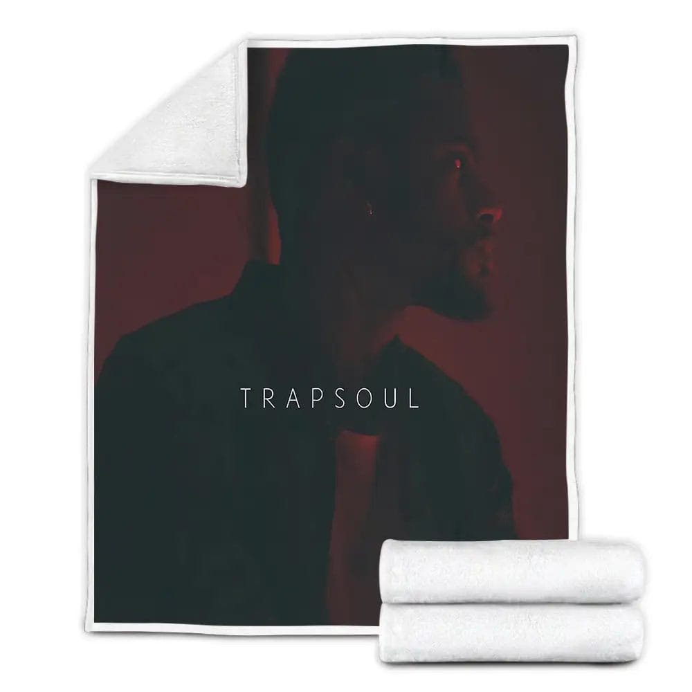 Bryson Tiller Trapsoul Album Cover Fleece Blanket Gift For Christmas Thanksgiving Halloween