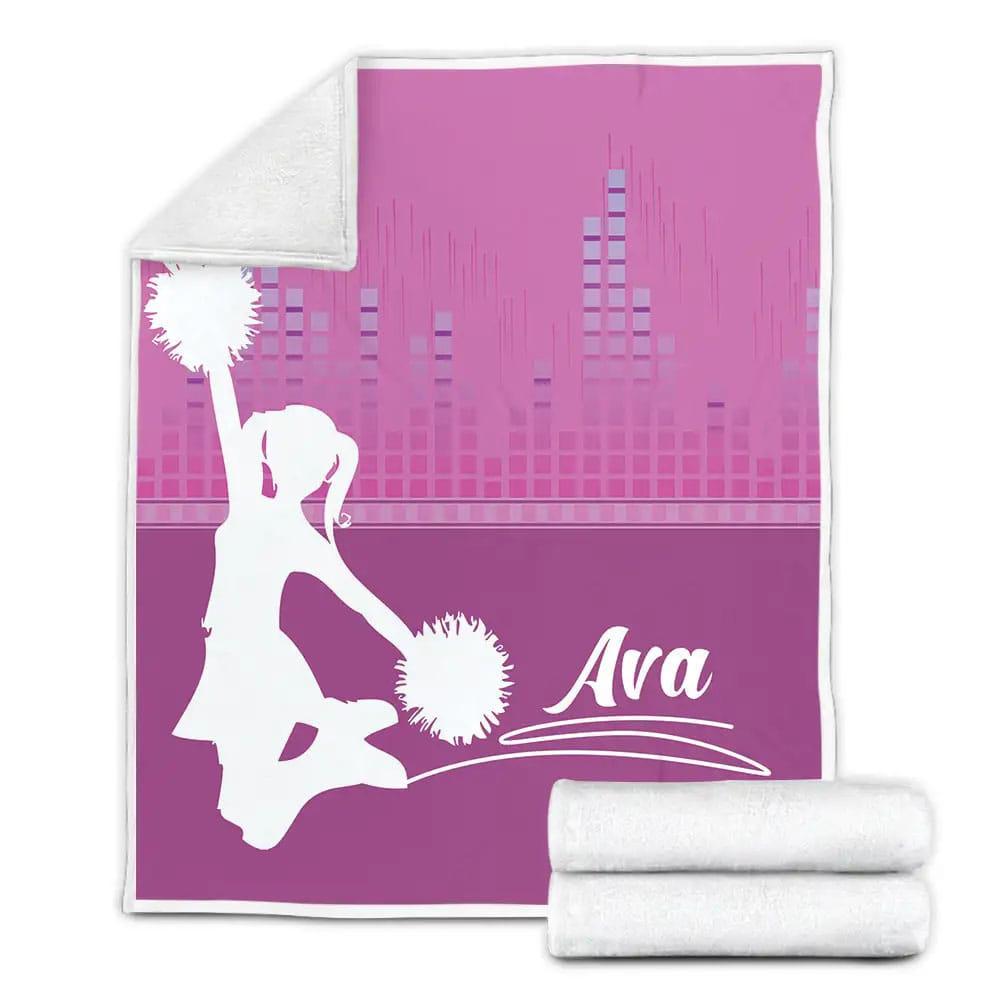 Cheerleader Simple Hot Pink Fleece Blanket Gift For Birthday Halloween Christmas Thanksgiving