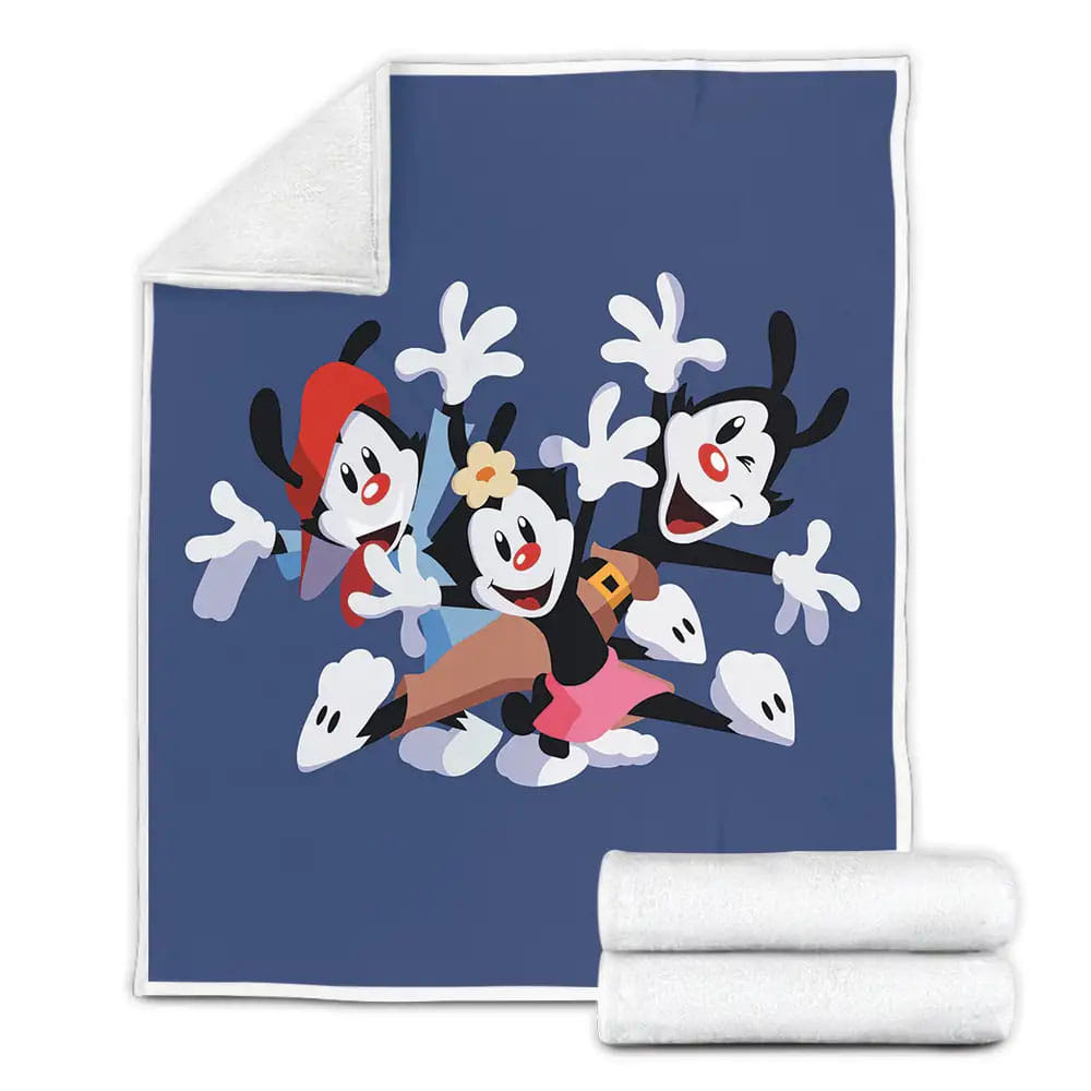 Animaniacs Characters Illustration Fleece Blanket Gift For Christmas Thanksgiving Halloween