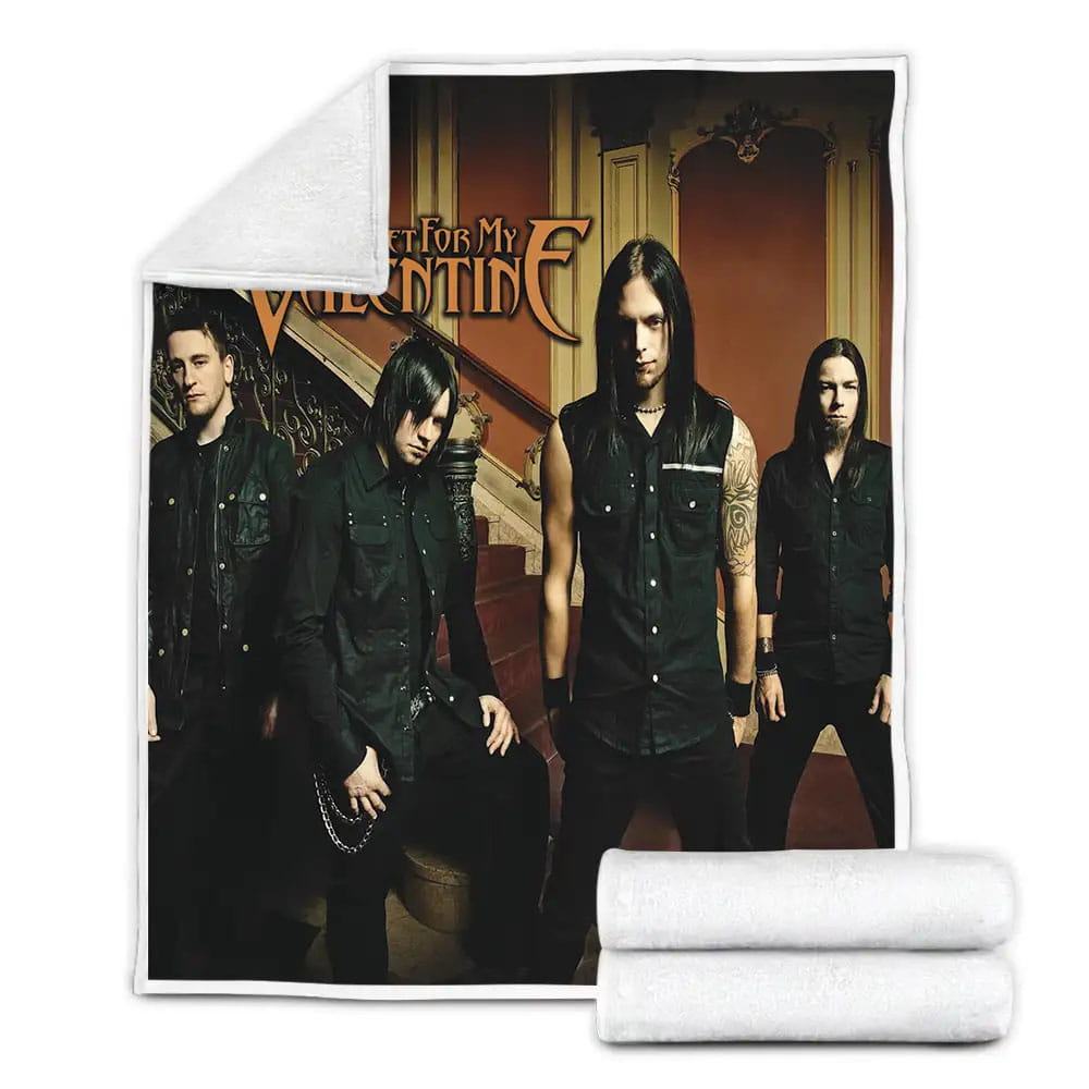 Bullet For My Valentine Cool Poses Fleece Blanket Gift For Christmas Thanksgiving Halloween