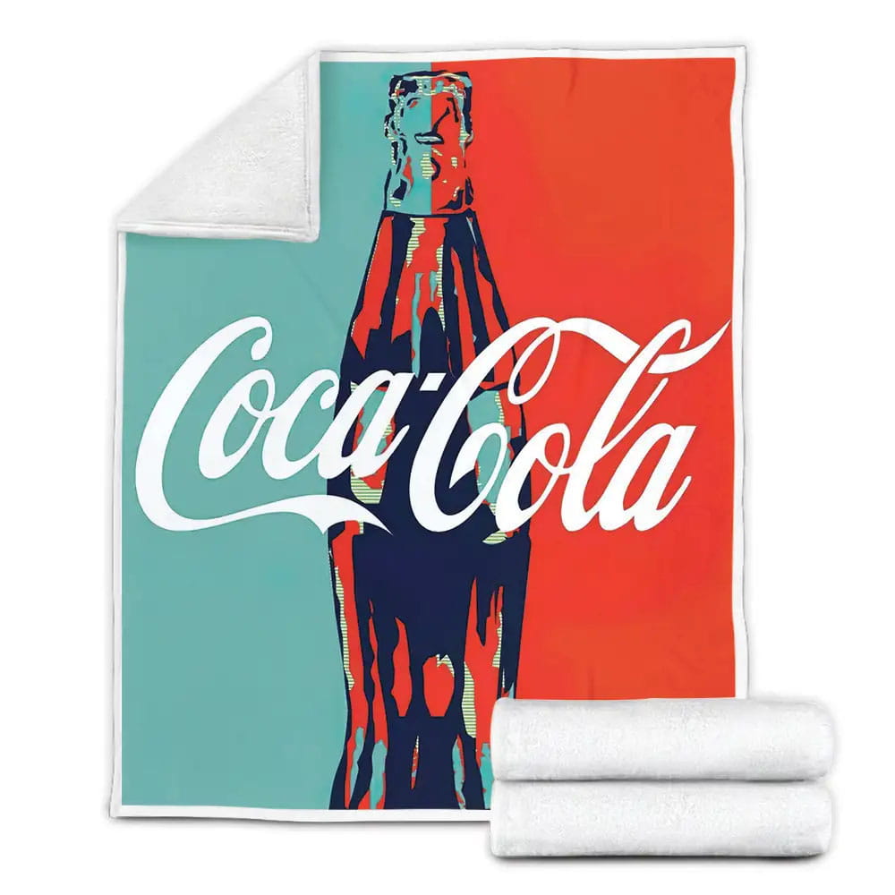 Coca-Cola Vintage Aesthetic Poster Fleece Blanket Gift For Christmas Thanksgiving Halloween