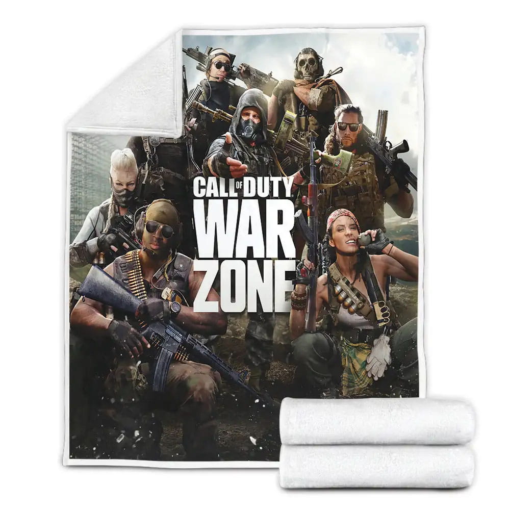 Call Of Duty Warzone Image Fleece Blanket Gift For Birthday Halloween Christmas Thanksgiving