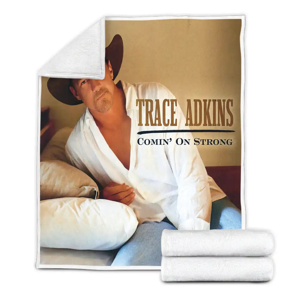 Trace Adkins Album Comin On Strong Fleece Blanket Gift For Christmas Thanksgiving Halloween