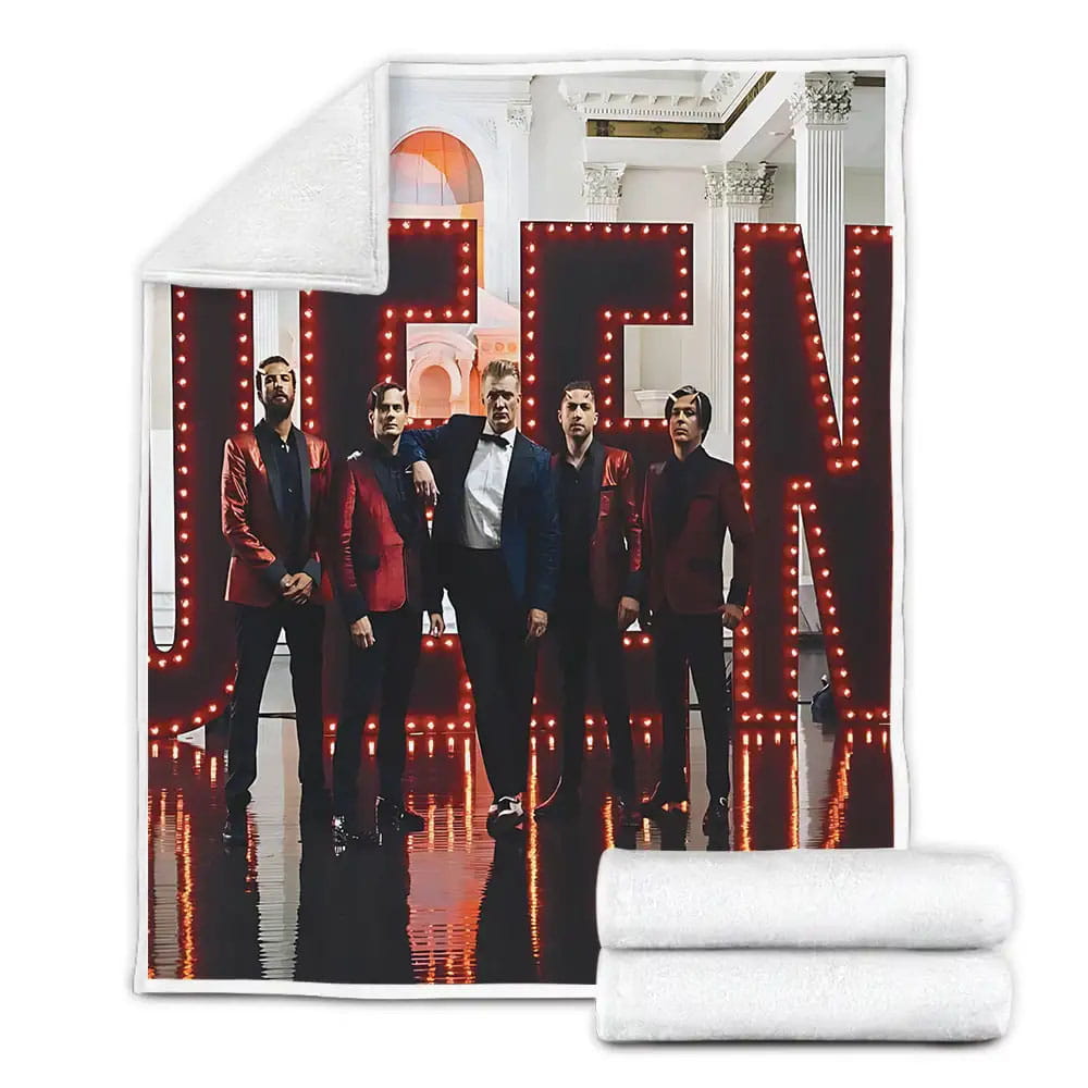 Queens Of The Stone Age Band Fleece Blanket Gift For Birthday Halloween Christmas Thanksgiving