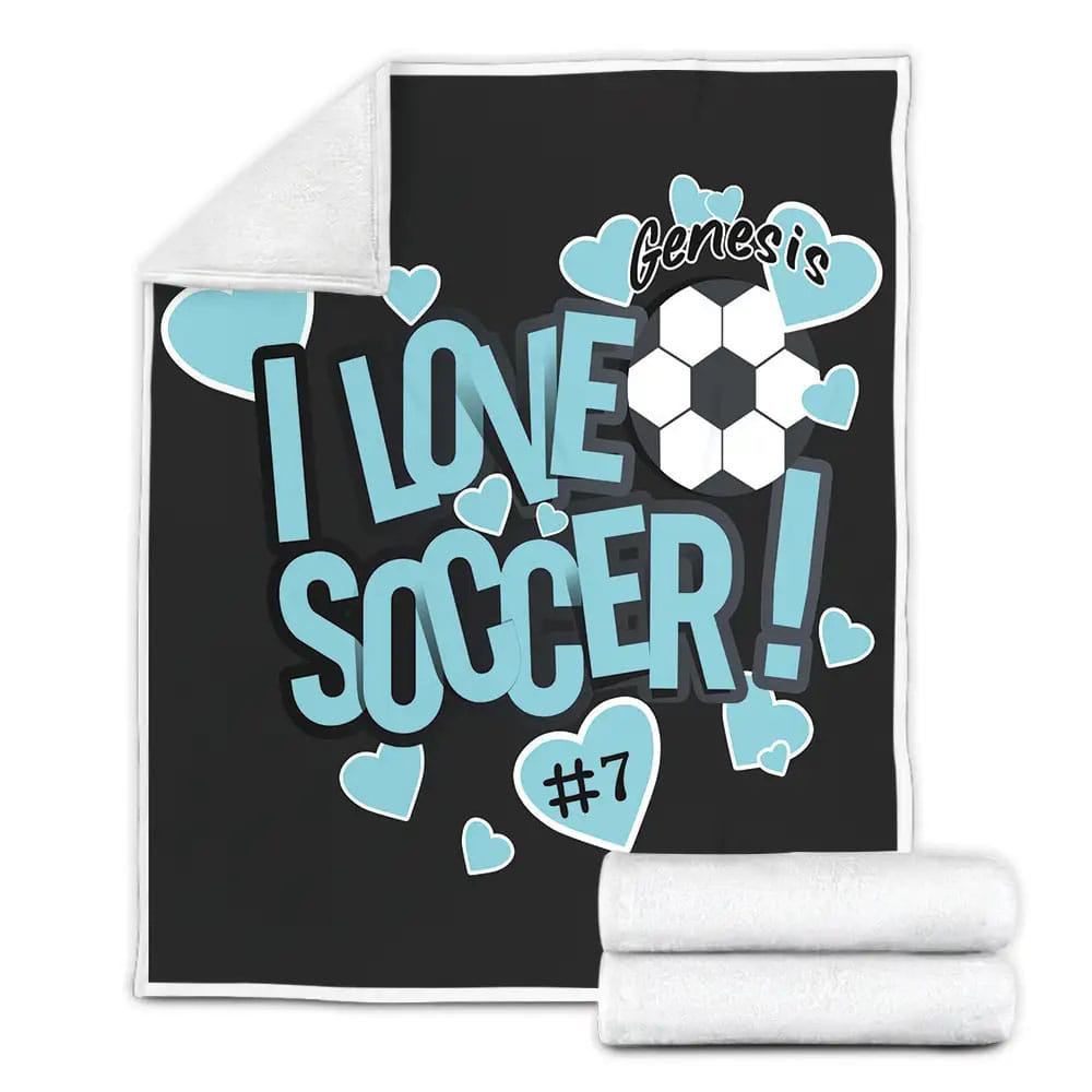 I Love Soccer Fan Girl Petmytshirt Fleece Blanket Gift For Christmas Thanksgiving Halloween