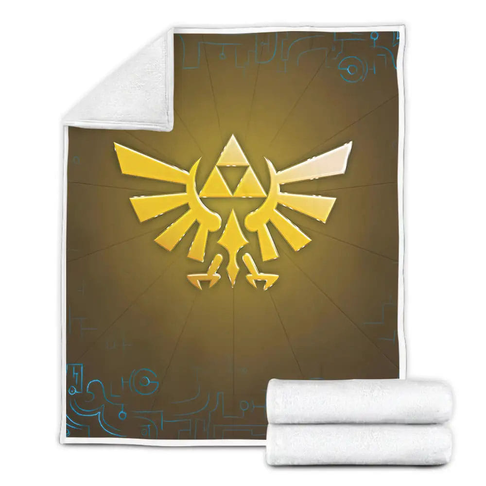 The Legend Of Zelda The Royal Crest Fleece Blanket Gift For Christmas Thanksgiving Halloween