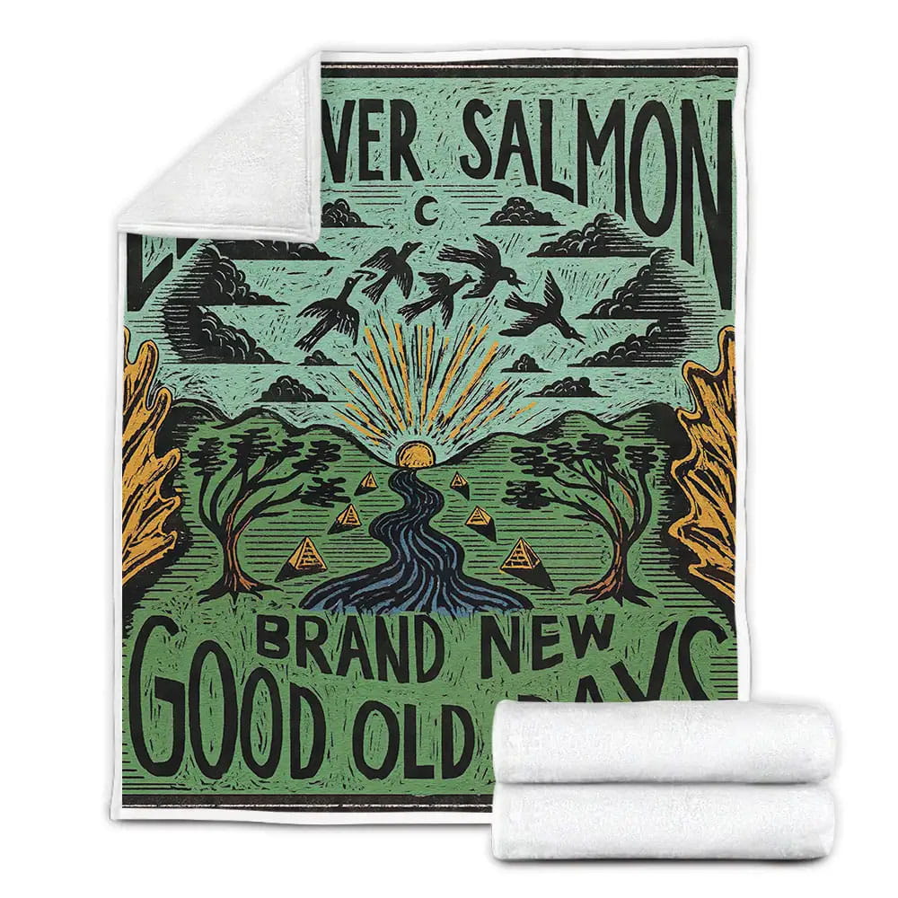 Salmon Band Brand New Good Old Days Fleece Blanket Gift For Christmas Thanksgiving Halloween