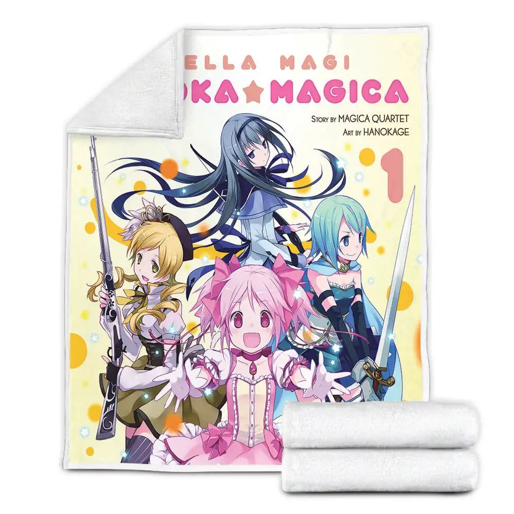 Puella Magi Madoka Magica Characters Fleece Blanket Gift For Christmas Thanksgiving Halloween