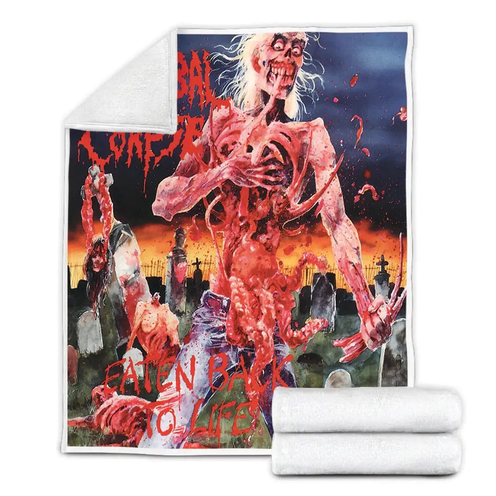 Cannibal Corpse Eaten Back To Life Album Art Cover Fleece Blanket Gift For Wife Husband Besties