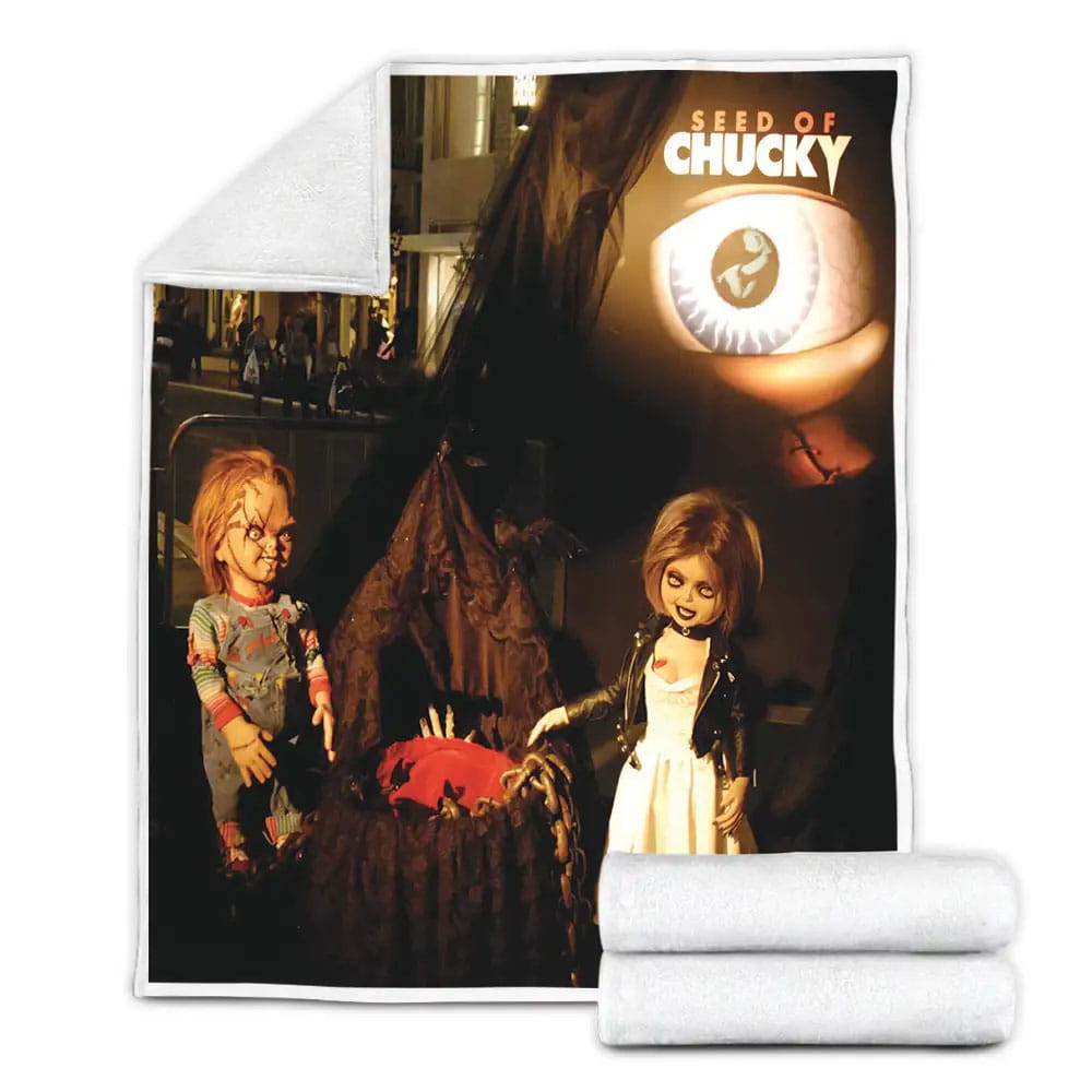 Seed Of Chucky The Dark Night Fleece Blanket Gift For Birthday Halloween Christmas Thanksgiving