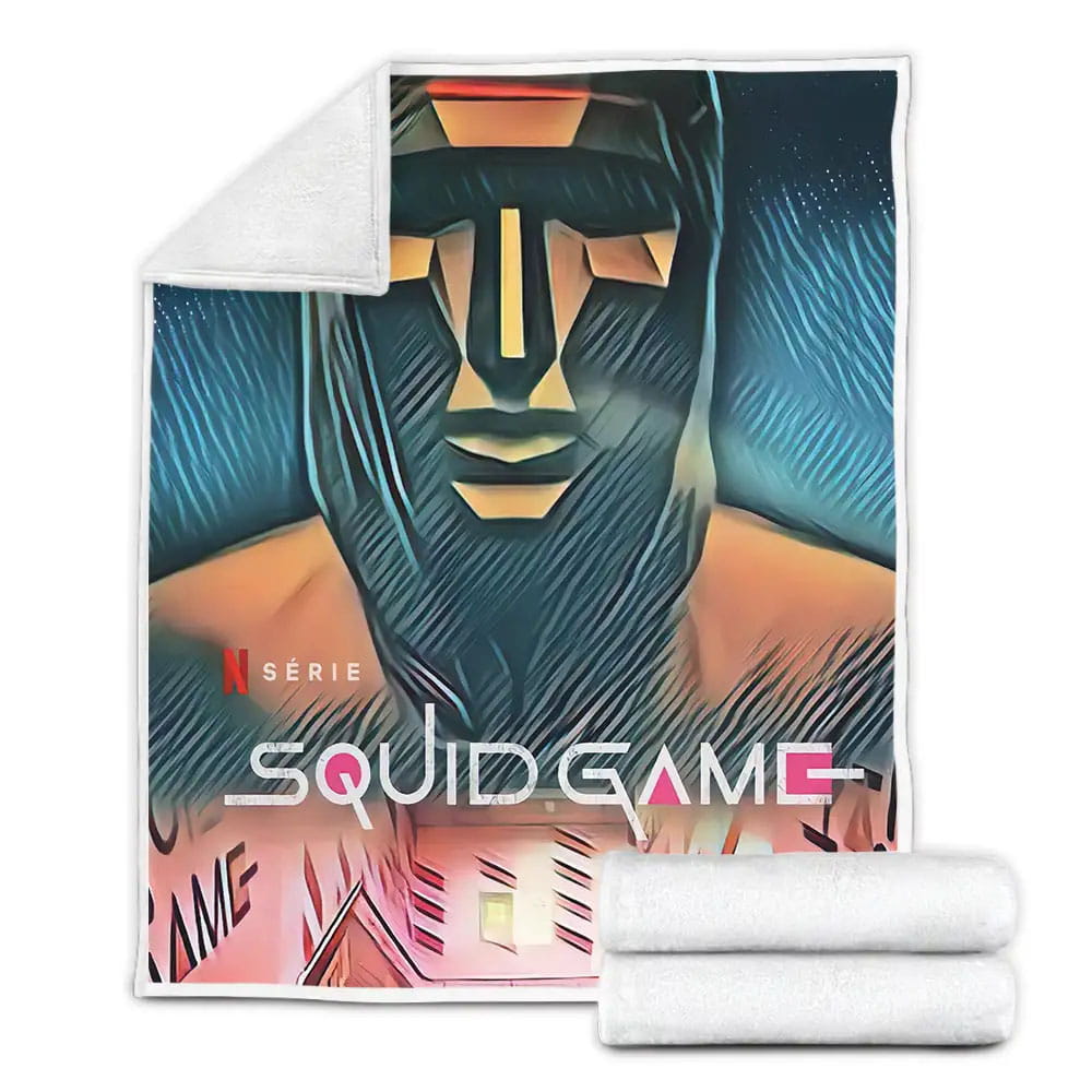 Squid Game 2021 Movie Iron Man Art Fleece Blanket Gift For Christmas Thanksgiving Halloween