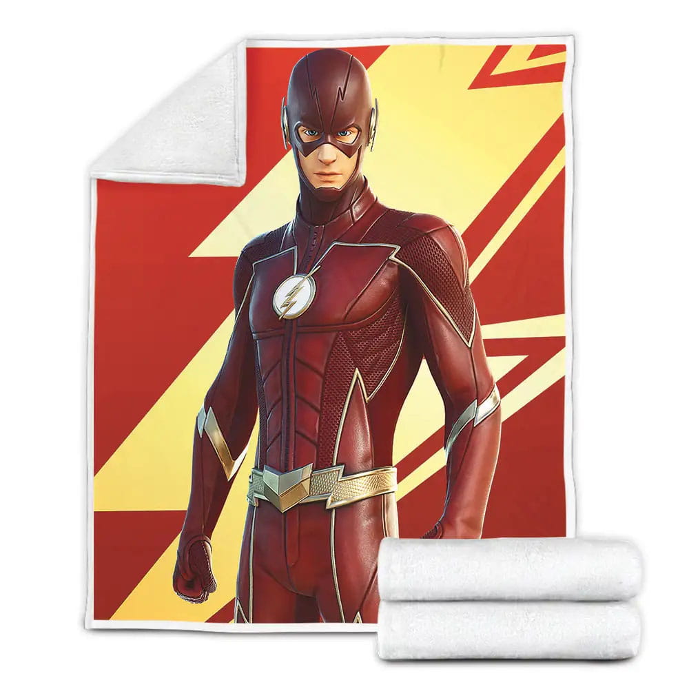 The Flash In 3D Digital Illustration Fleece Blanket Gift For Christmas Thanksgiving Halloween
