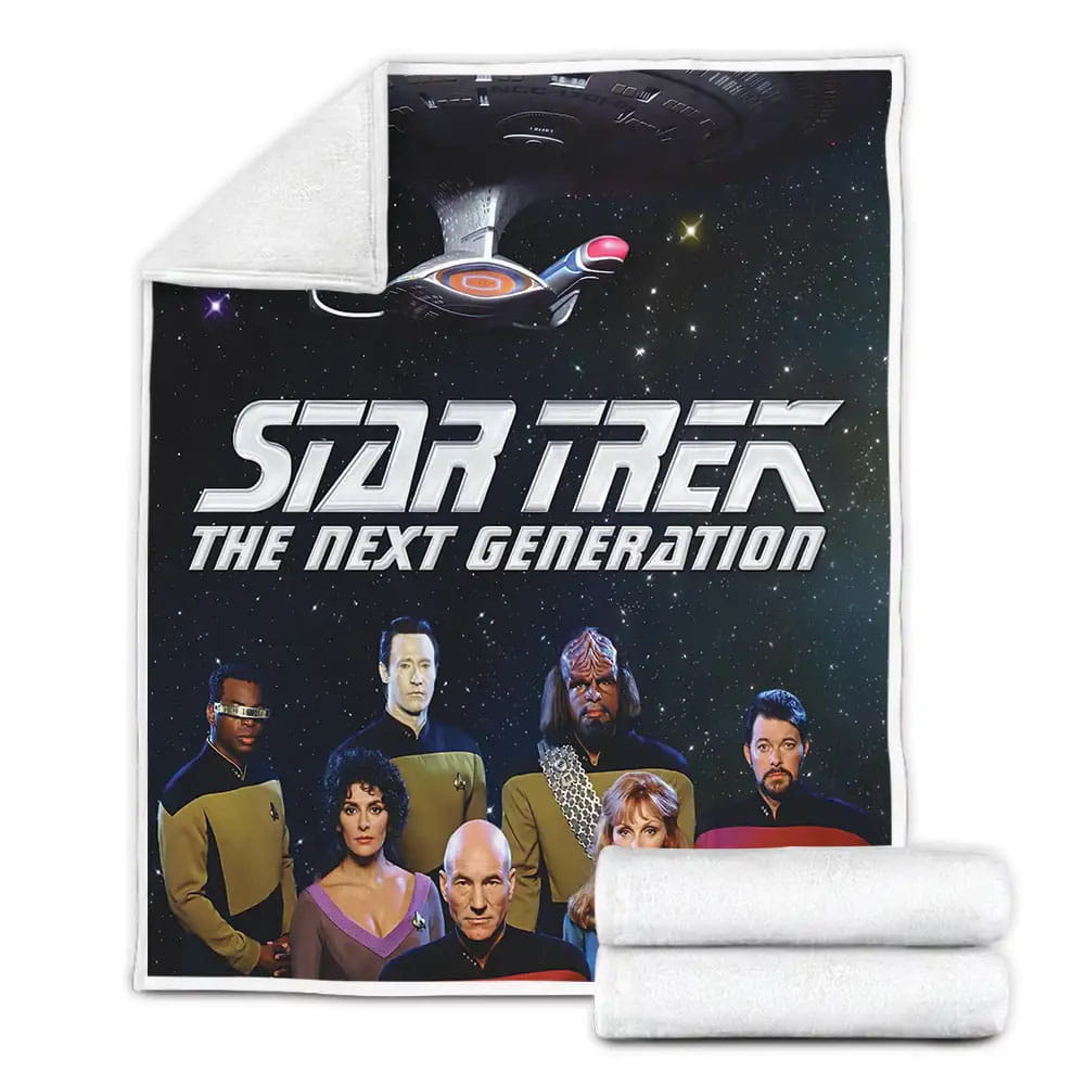 Star Trek The Next Generation Movie Ufos In The Galaxy Poster Fleece Blanket Perfect 