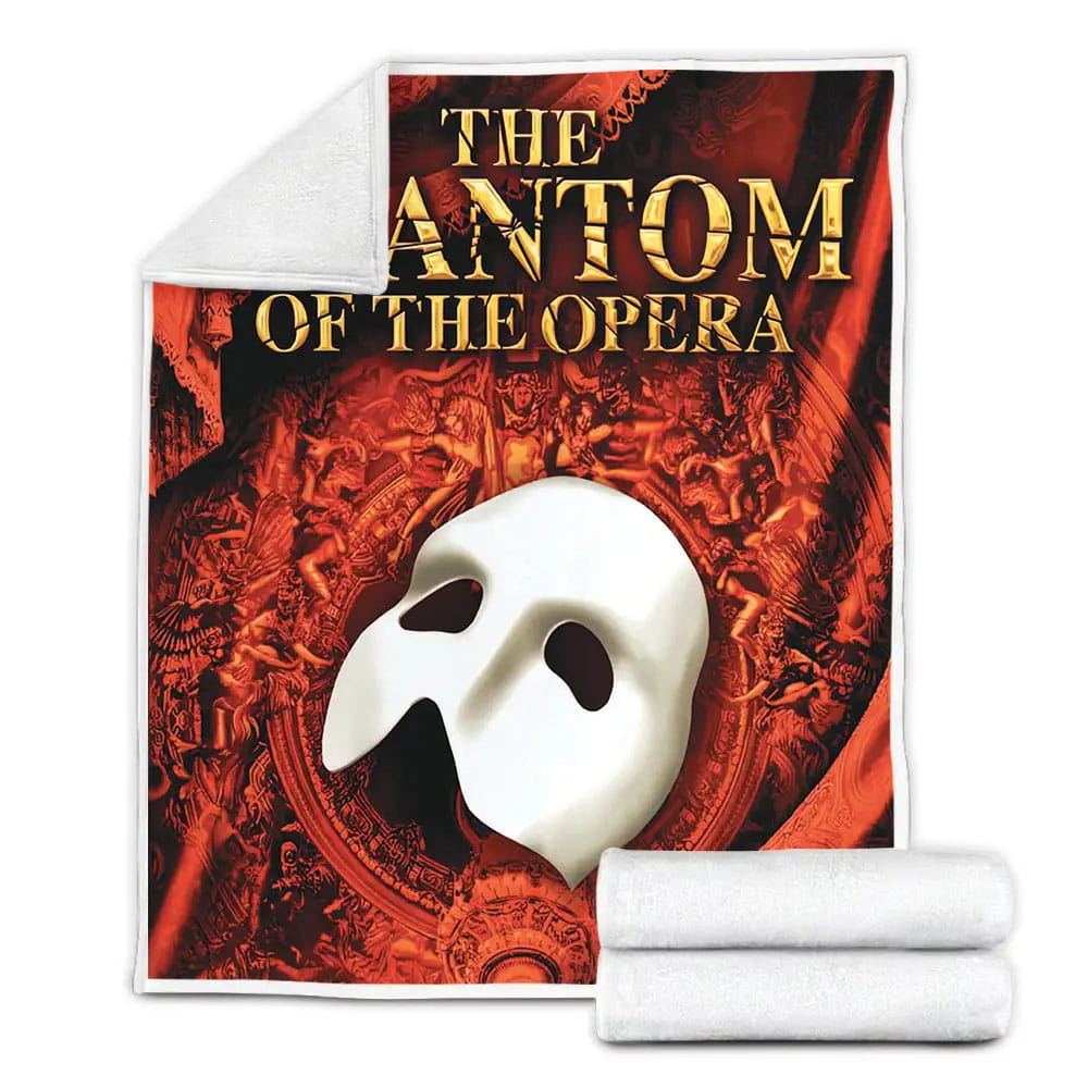 The Phantom Of The Opera White Mask Fleece Blanket Gift For Christmas Thanksgiving Halloween