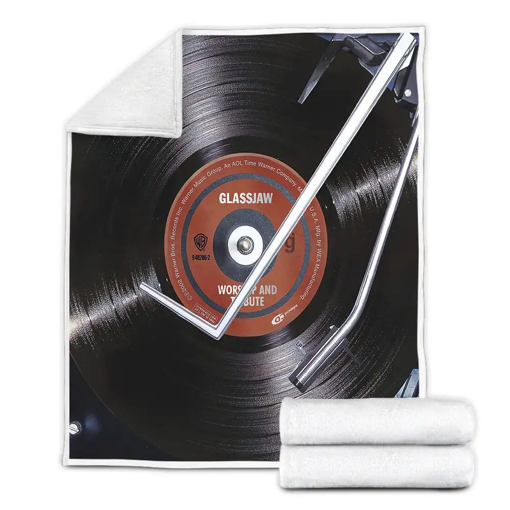 Glassjaw Music Band Worship And Tribute Album Cover Fleece Blanket Gift For Wife Husband Besties