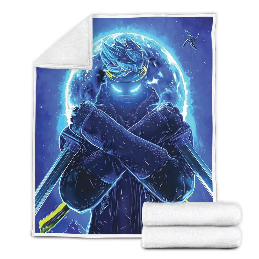 Fortnite Cool Ninja Skim Digital Art Fleece Blanket Gift For Christmas Thanksgiving Halloween