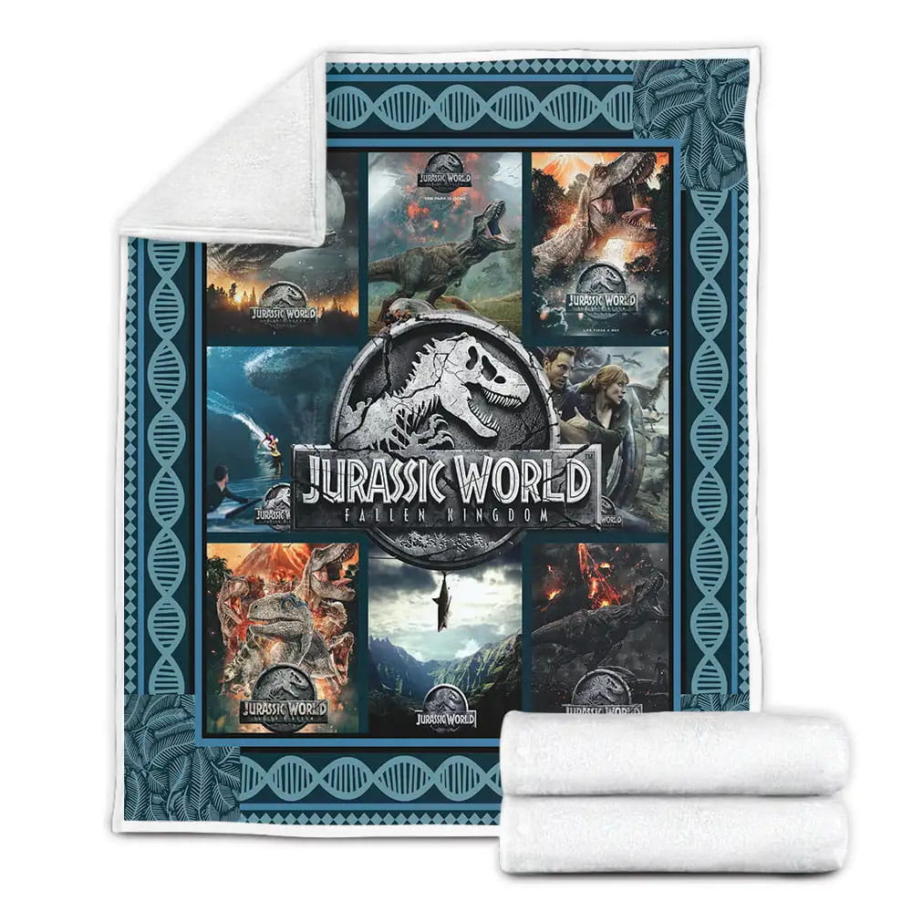 Jurassic World Fallen Kingdom Fleece Blanket Gift For Birthday Halloween Christmas Thanksgiving