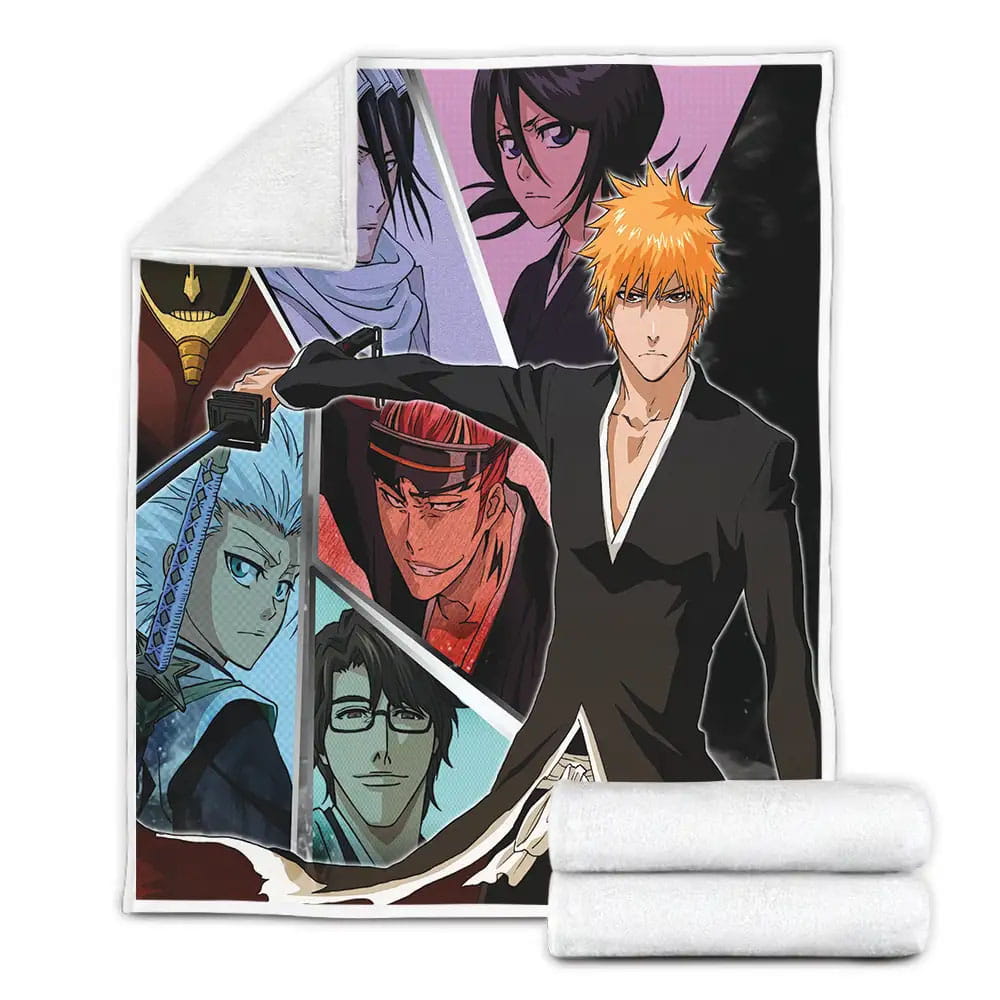Bleach Brave Souls Characters Fleece Blanket Gift For Birthday Halloween Christmas Thanksgiving