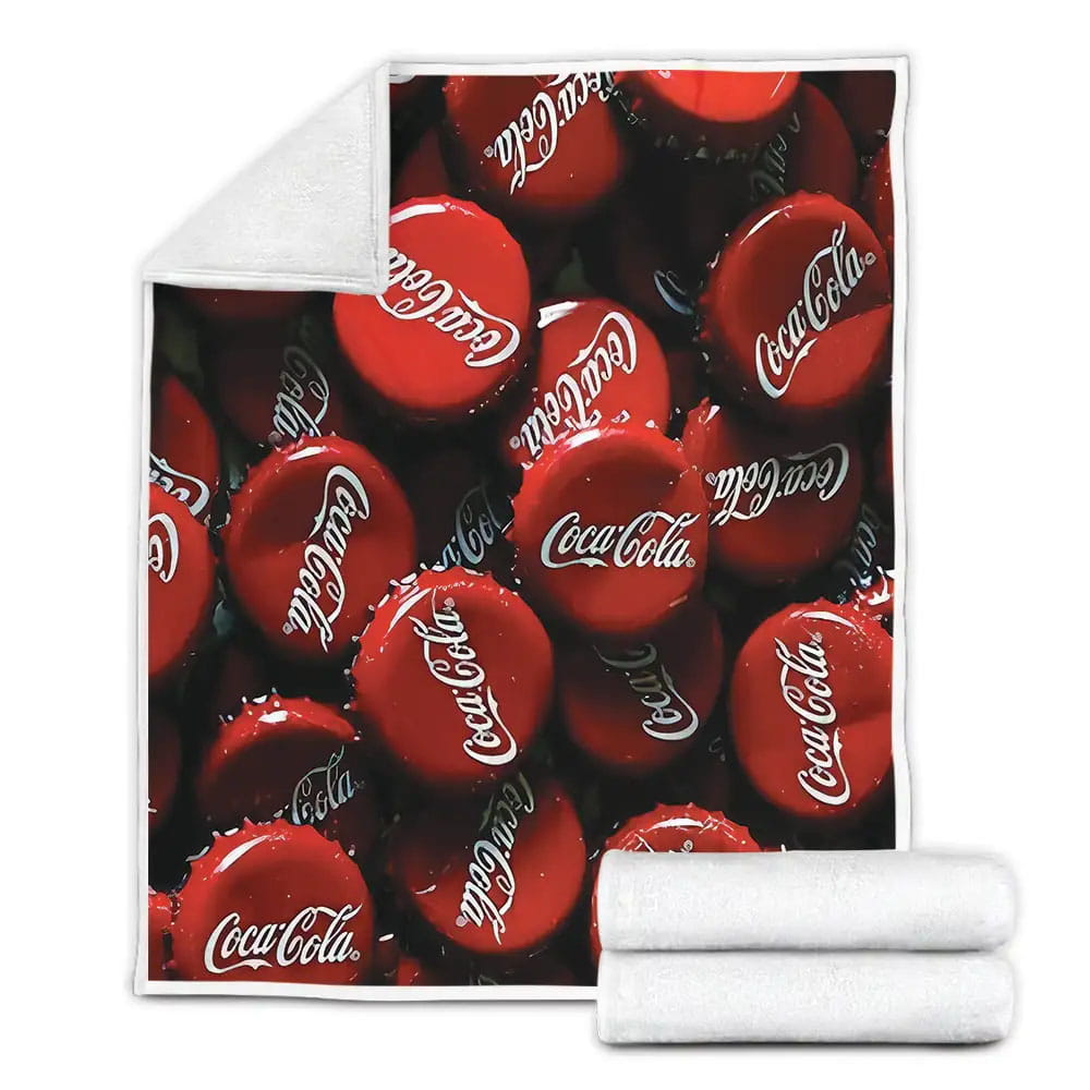 Coca-Cola Vintage Bottle Caps Fleece Blanket Gift For Birthday Halloween Christmas Thanksgiving