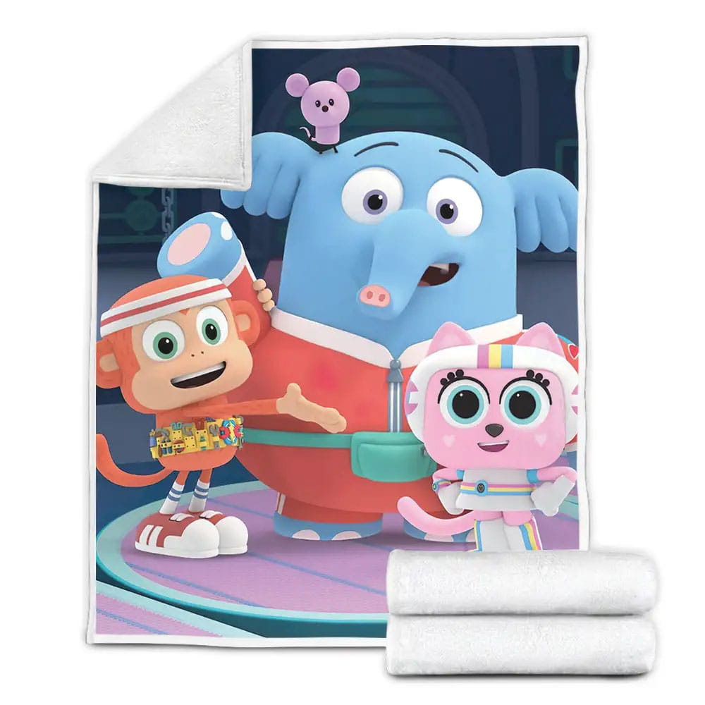 Chico Bonbon And Friends Poster Fleece Blanket Gift For Birthday Halloween Christmas Thanksgiving
