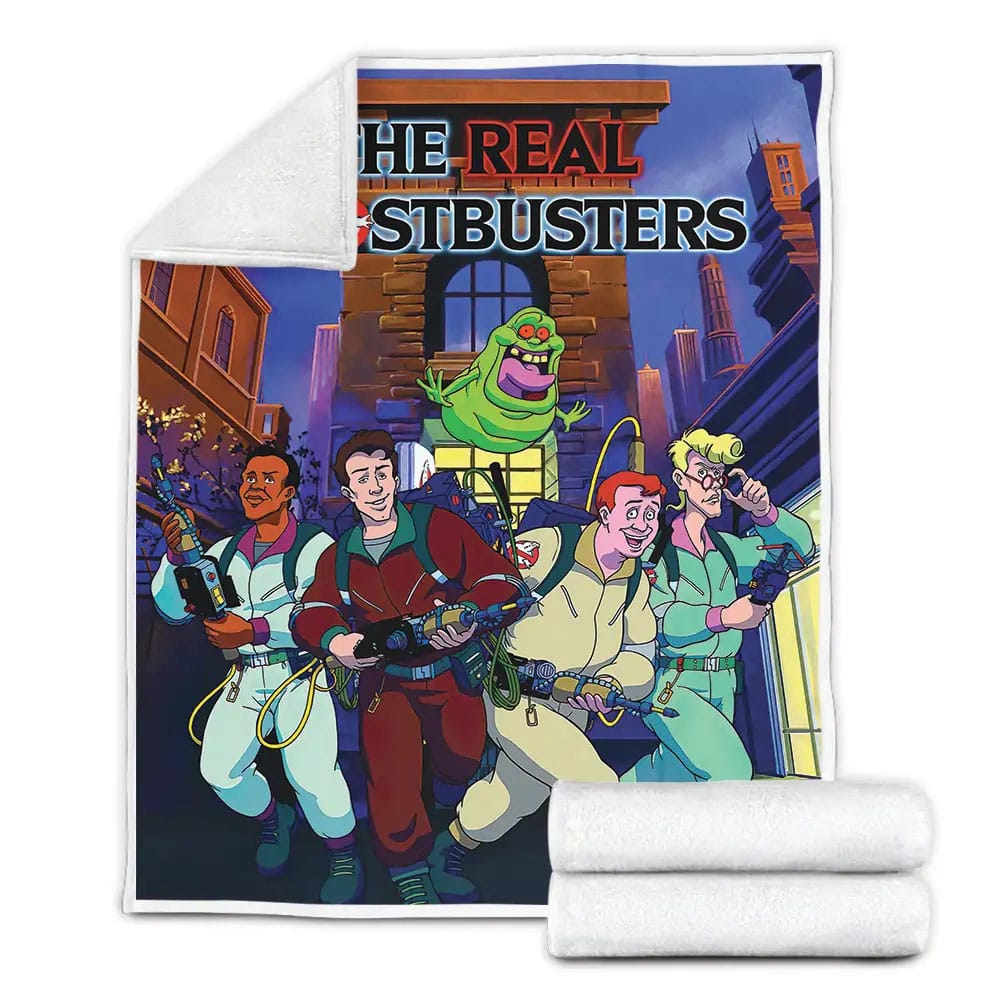 Cartoon Movies The Real Ghostbusters Fleece Blanket Gift For Christmas Thanksgiving Halloween