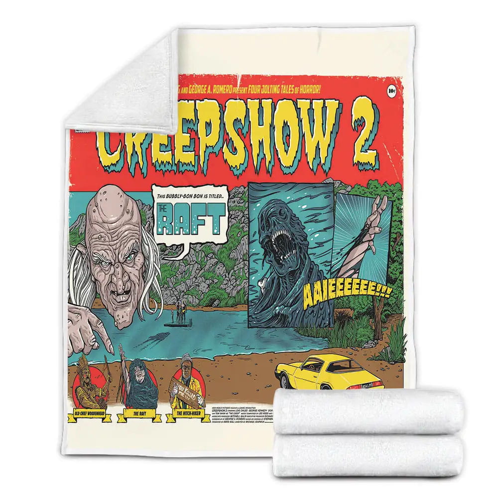 Creepshow 2 1987 Raft Movie Poster Fleece Blanket Gift For Christmas Thanksgiving Halloween