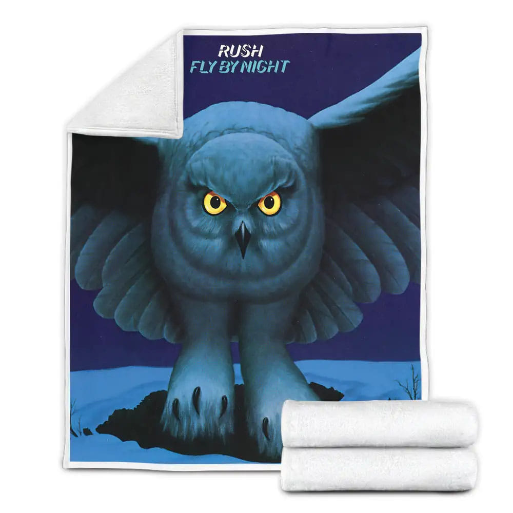 Rush Fly By Night Album Poster Fleece Blanket Gift For Birthday Halloween Christmas Thanksgiving