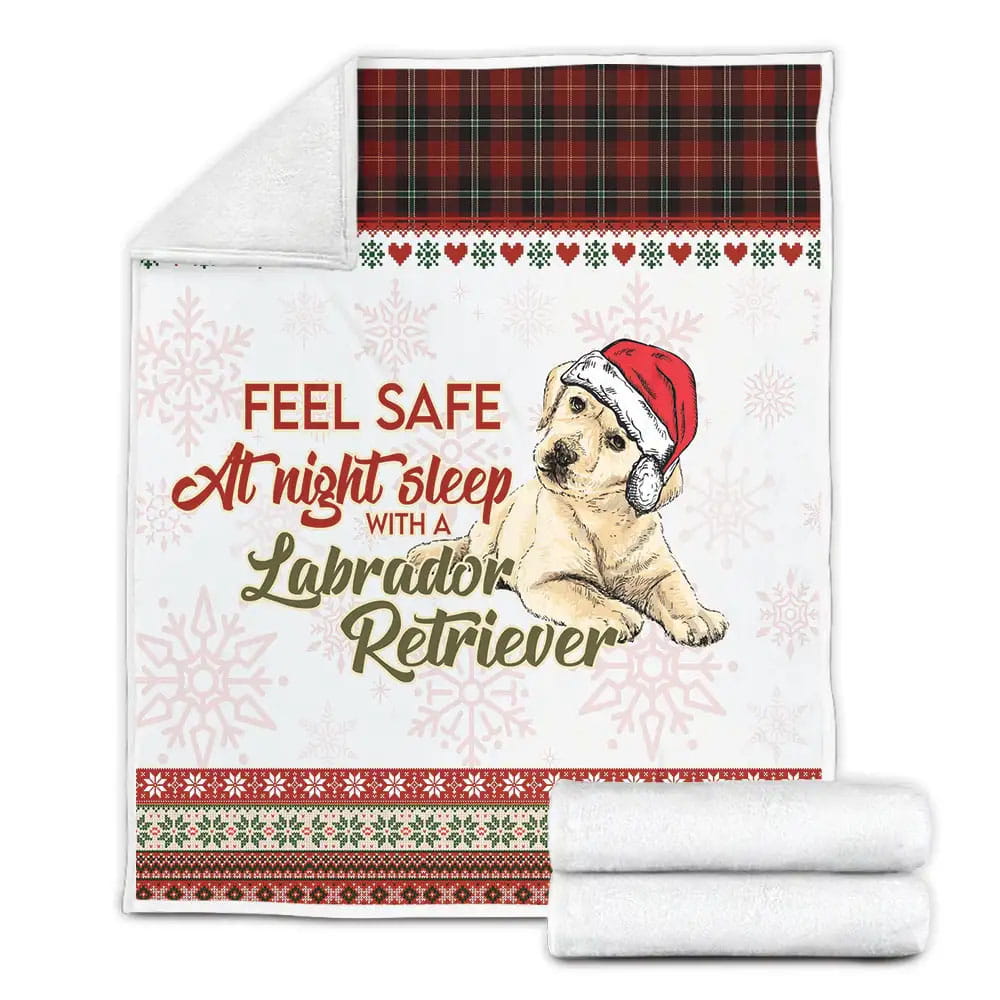 Night Sleep With A Labrador Retriever Fleece Blanket Gift For Christmas Thanksgiving Halloween
