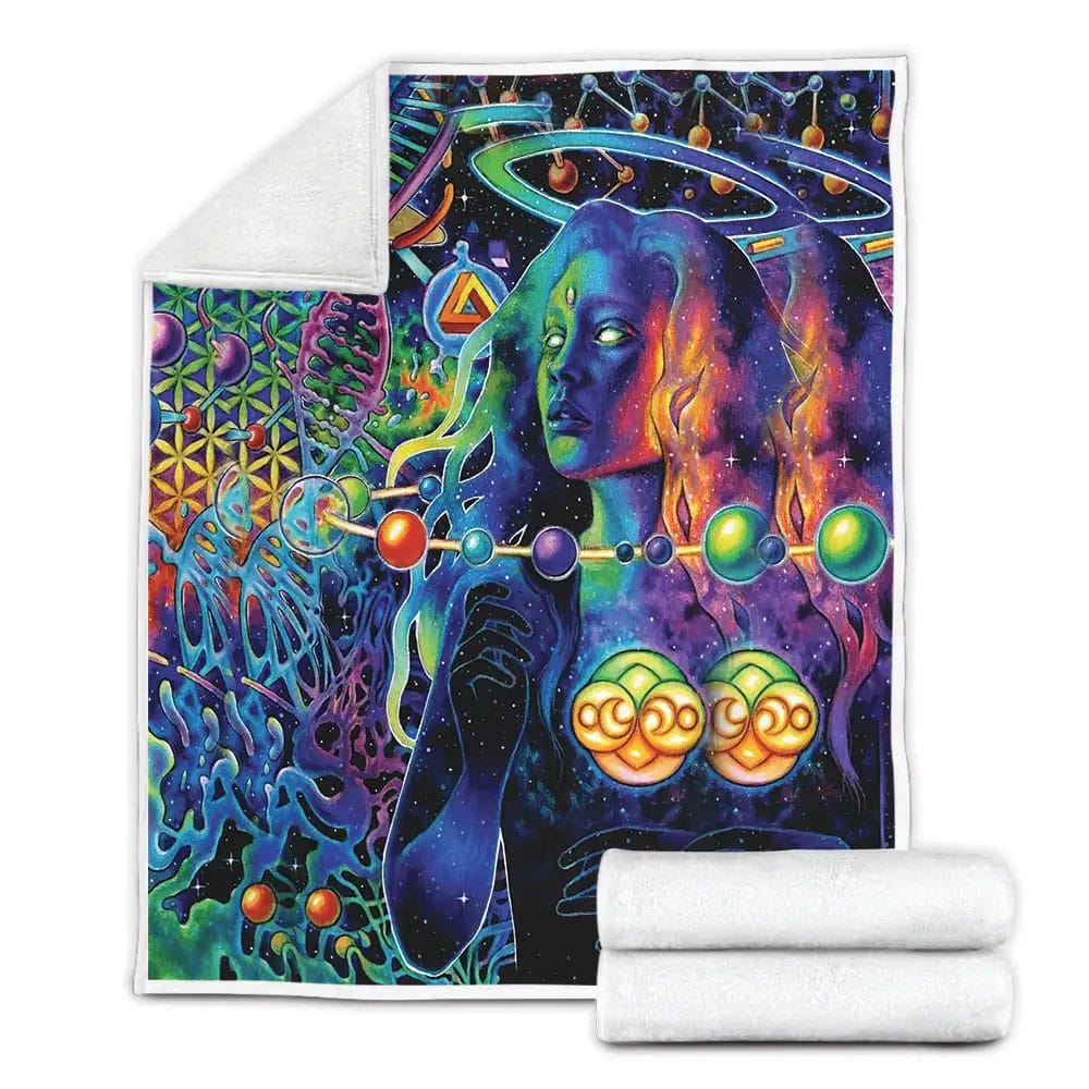 Psychedelic Colorful Perfect Gifts For Psychedelic Lover Gifts Fleece Blanket Perfect 