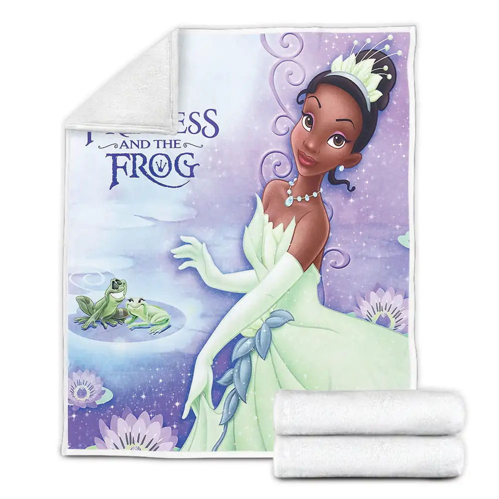 Disney Princess Tiana From The Princess And The Frog Fleece Blanket Gift For Wife Husband Besties