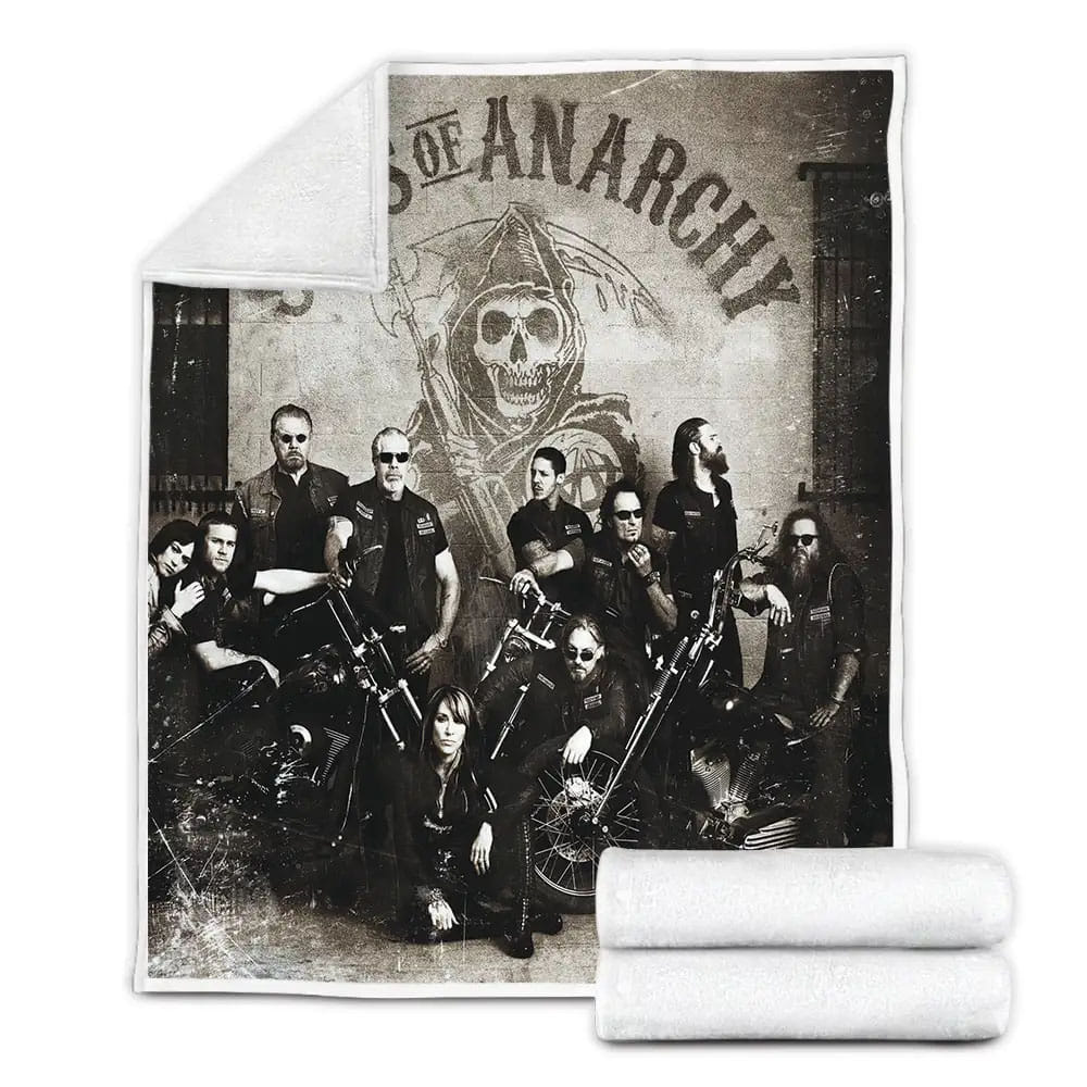 Members Of The Sons Of Anarchy Fleece Blanket Gift For Birthday Halloween Christmas Thanksgiving