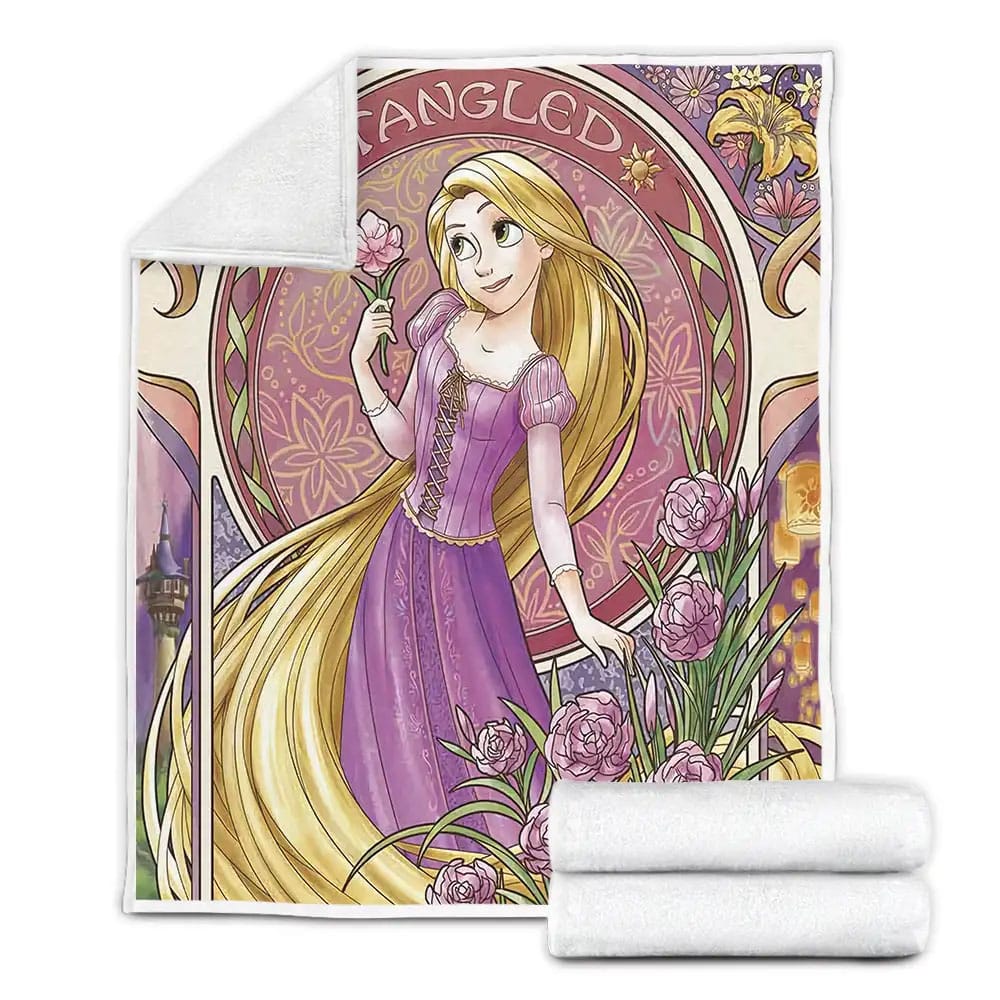 Disney Princess Rapunzel Vintage Vibe Fleece Blanket Gift For Christmas Thanksgiving Halloween