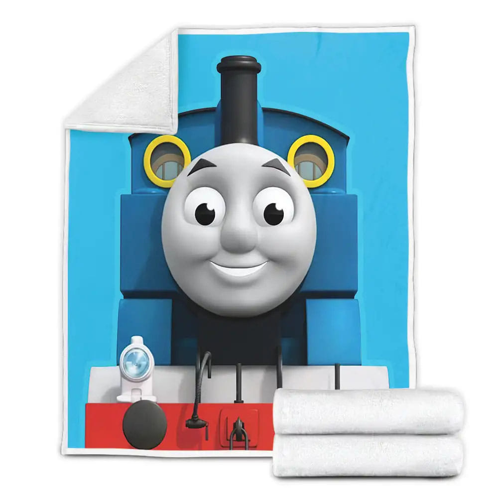 Thomas Train And Friends Poster Fleece Blanket Gift For Birthday Halloween Christmas Thanksgiving