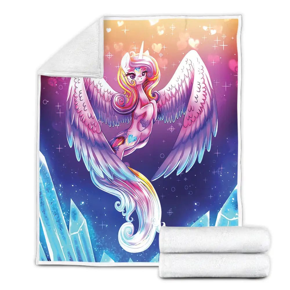 My Little Pony Princess Celestia Digital Illustration Fleece Blanket Gift For Wife Husband Besties