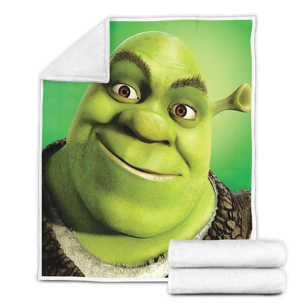 Shrek 2001 Movie Shreks Face Fleece Blanket Gift For Birthday Halloween Christmas Thanksgiving