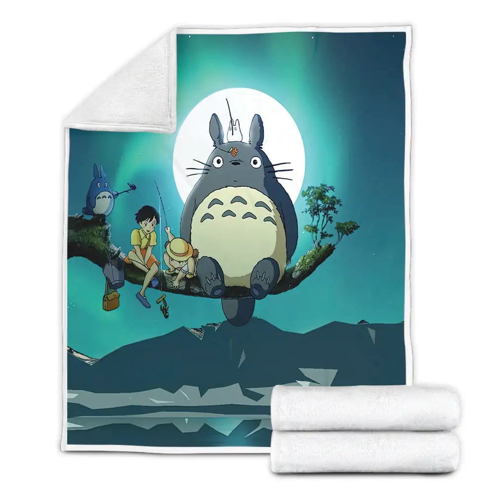 My Neighbor Totoro Anime Poster Fleece Blanket Gift For Birthday Halloween Christmas Thanksgiving