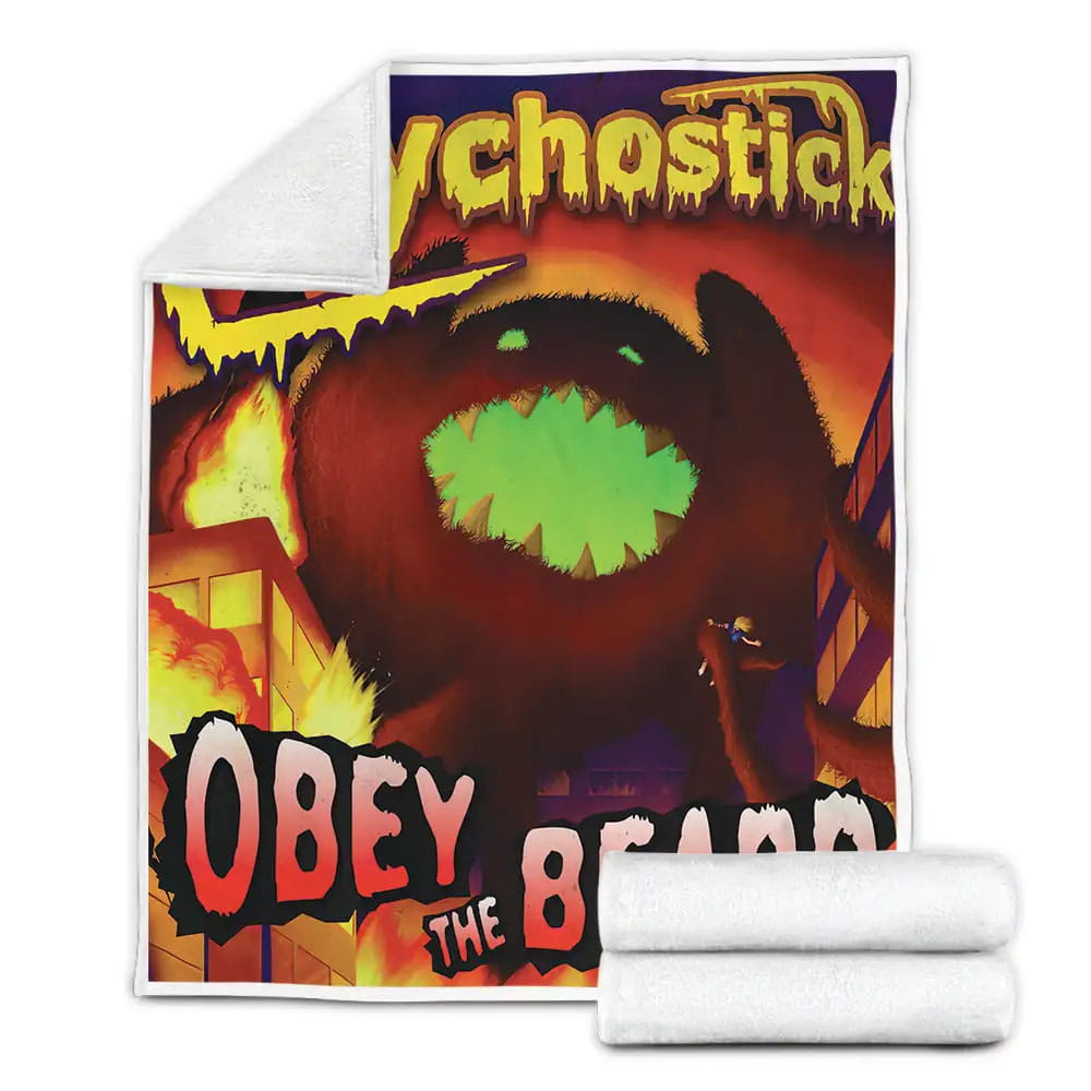 Psychostick Band Obey The Beard Fleece Blanket Gift For Birthday Halloween Christmas Thanksgiving