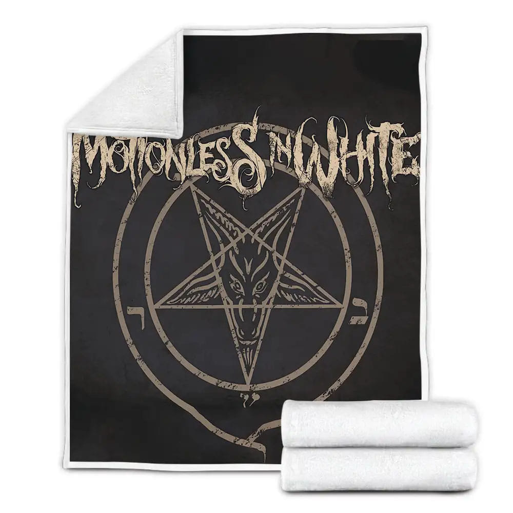 Motionless In White Music Band Fan Art Fleece Blanket Gift For Christmas Thanksgiving Halloween