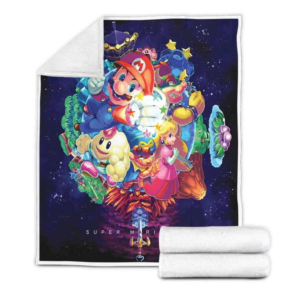 Super Mario Rpg Digital Artwork Fleece Blanket Gift For Birthday Halloween Christmas Thanksgiving