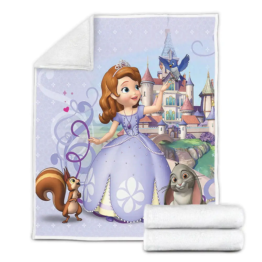 Sofia The First Ready To Be A Princess Fleece Blanket Gift For Christmas Thanksgiving Halloween
