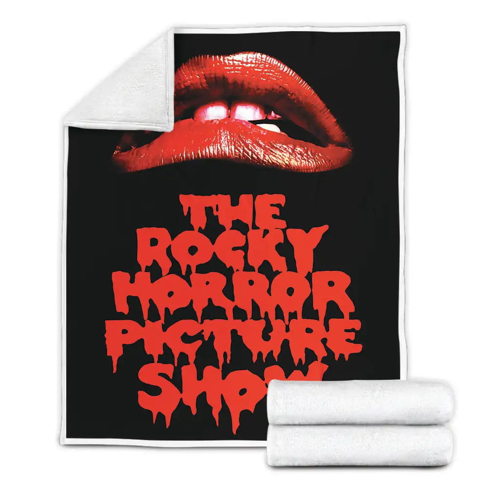 The Rocky Horror Picture Show 1975 Halloween Night Movie Poster Fleece Blanket Perfect 