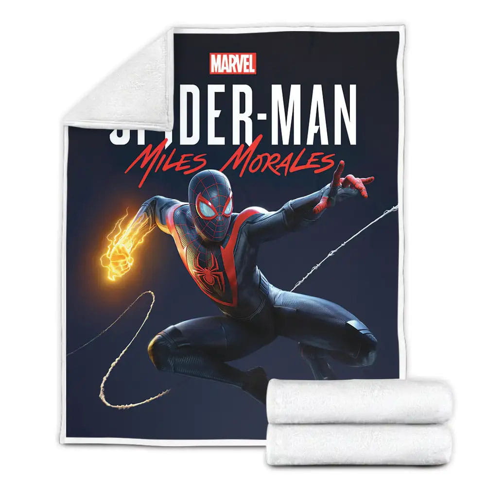 Marvels Spider-Man Miles Morales Fleece Blanket Gift For Birthday Halloween Christmas Thanksgiving