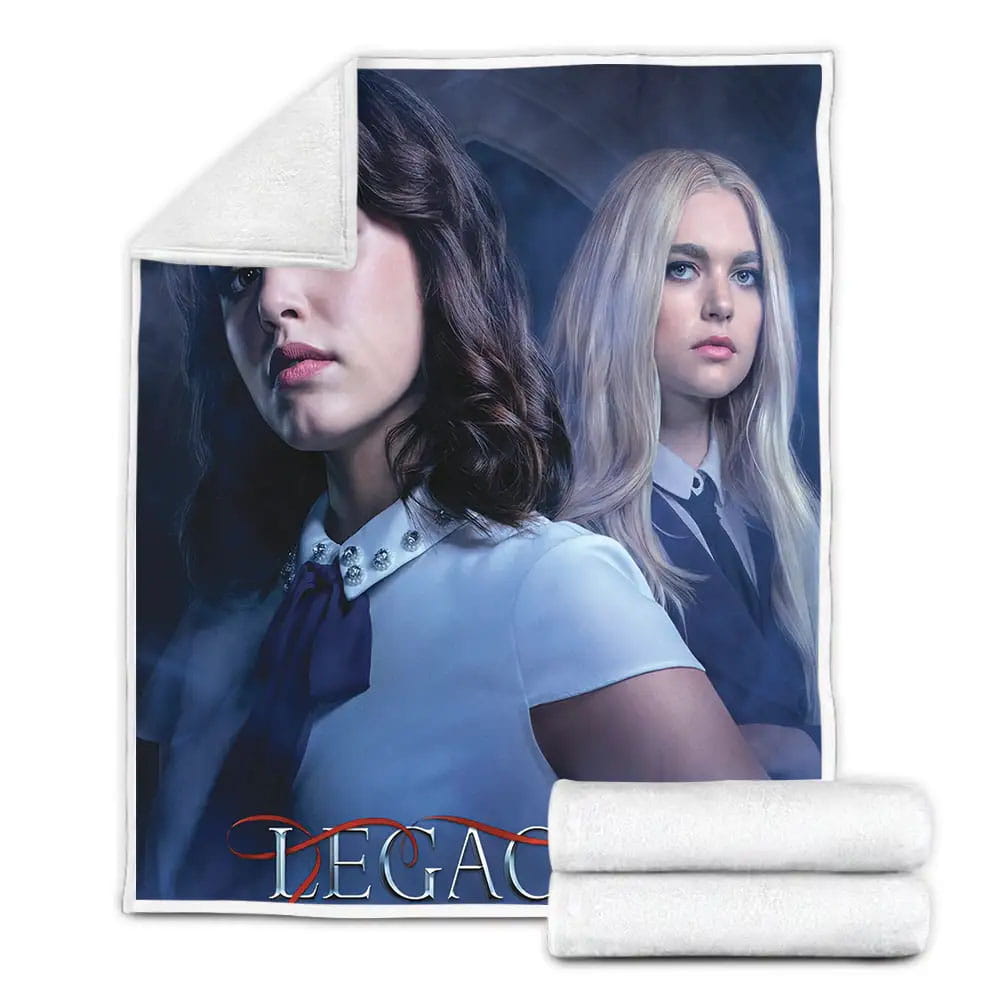 Legacies 2018 Lizzie Saltzman And Josie Saltzman Poster Fleece Blanket Gift For Wife Husband Besties